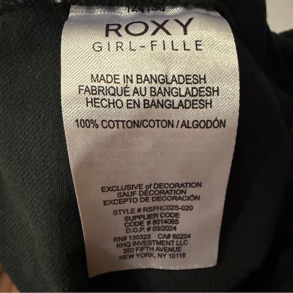 Roxy Girl Graphite Cargo Pants Size M (8/10) 100% Cotton Utility Trousers - Picture 5 of 6